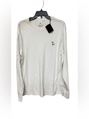 NEW OVO Octobers Very Own Drake Classic White Long-Sleeve Crewneck Shirt